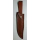 Couteau Burnt Bone Bowie Damas Lame 256 Couches Manche Os Etui Cuir DM1256 - Livraison Gratuite