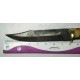 Couteau Burnt Bone Bowie Damas Lame 256 Couches Manche Os Etui Cuir DM1256 - Livraison Gratuite