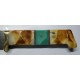 Couteau Burnt Bone Bowie Damas Lame 256 Couches Manche Os Etui Cuir DM1256 - Livraison Gratuite