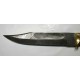 Couteau Burnt Bone Bowie Damas Lame 256 Couches Manche Os Etui Cuir DM1256 - Livraison Gratuite