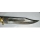 Couteau Burnt Bone Bowie Damas Lame 256 Couches Manche Os Etui Cuir DM1256 - Livraison Gratuite