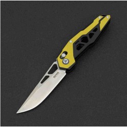 Couteau SRM Knives 9225 Ambi Lock Lame D2 Manche Yellow G10 Clip SRM9225GJ - Livraison Gratuite