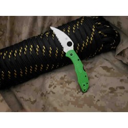 Couteau Spyderco Salt 2 Green Lame Acier LC200N Serr Manche FRN Lockback Clip Made Japan SC88FSWCGR2 - Livraison Gratuite