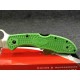Couteau Spyderco Salt 2 Green Delica 4 Lame Acier LC200N Manche FRN Made Japan SC88FPGR2 - Livraison Gratuite