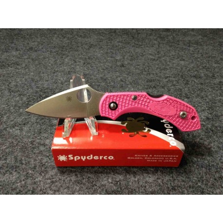 Couteau Spyderco Dragonfly 2 Pink Lame Acier S30V Manche FRN Made Japan SC28FPPNS30V2 - Livraison Gratuite