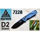 Couteau SRM Knives 7228 Ambi Lock Lame D2 Manche Blue G10 Clip SRM7228L - Livraison Gratuite
