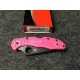 Couteau Spyderco Delica 4 Pink Lame Acier S30V Black Manche FRN Made Japan Lockback SC11FPPNS30VBK - Livraison Gratuite