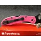 Couteau Spyderco Delica 4 Pink Lame Acier S30V Black Manche FRN Made Japan Lockback SC11FPPNS30VBK - Livraison Gratuite
