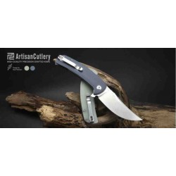 Couteau Artisan Cutlery Arroyo Lame AR-RPM9 Manche Blue/Gray G10 IKBS Linerlock Clip ATZ1845PGY - Livraison Gratuite