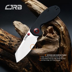 J1918BKF Couteau CJRB Maileah Lame Acier AR-RPM9 Manche Black G10 IKBS Linerlock Clip - Livraison Gratuite