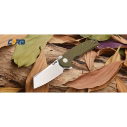 Couteau CJRB Cutlery Crag Recoil-Lock Green Lame Acier D2 Manche G10 Clip J1904RGNF - Livraison Gratuite