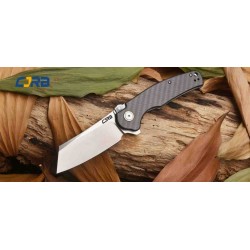 Couteau CJRB Cutlery Crag Recoil-Lock Manche Carbon Fiber Lame Acier D2 IKBS J1904RCF - Livraison Gratuite