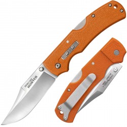 Couteau Cold Steel Double Safe Hunter Blaze Orange Lame 8Cr13MoV Manche GFN LockBack Clip CS23JB - Livraison Gratuite