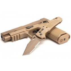 Couteau SIG Sauer K320A M17 ABLE Lock Tanto Lame Acier S30V Manche Polymère Tan Made USA SIG36363 - Livraison Gratuite