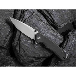 Couteau CIVIVI Brazen Black Lame Acier 14C28N Manche G10 Linerlock Clip IKBS CIVC2102C - Livraison Gratuite