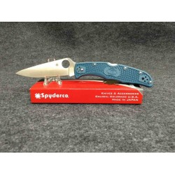 Couteau Spyderco Endura 4 K390 Manche Blue FRN Lame Acier K390 Lockback Japan SC10FPK390 - Livraison Gratuite