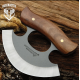 Couteau United Cutlery Bushmaster D'esquimau Ulu Inuit Lame Acier Carbone 1095 Manche Bois Etui Cuir UC3439 - Livraison Gratuite