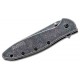 Couteau Kershaw Random Leek A/O Lame Acier 14C28N BlackWashed Manche Acier 410 Framelock USA KS1660RBW - Livraison Gratuite