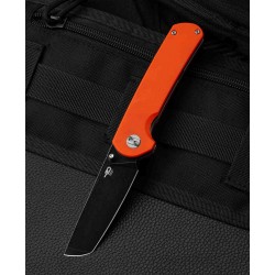 Couteau Bestech Sledgehammer Orange Lame Acier D2 Black Manche G10 IKBS Linerlock Clip BTKG31A2 - Livraison Gratuite