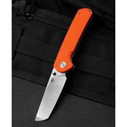 Couteau Bestech Sledgehammer Orange Lame Acier D2 Manche G10 IKBS Linerlock Clip BTKG31A1 - Livraison Gratuite