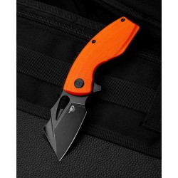 Couteau Bestech Lizard Orange Lame Acier D2 Black Manche G10 IKBS Linerlock Clip BTKG39D - Livraison Gratuite