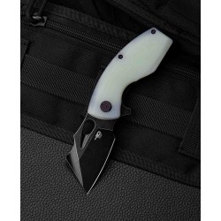 Couteau Bestech Lizard Jade Lame Acier D2 Black Manche G10 IKBS Linerlock Clip BTKG39E - Livraison Gratuite