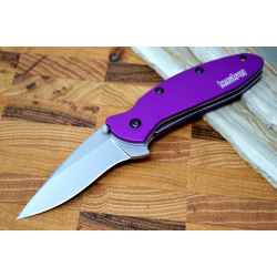 KS1620PUR Kershaw Scallion Purple A/O 420HC Blade Purple Aluminum Handles Linerlock USA - Livraison Gratuite