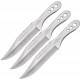 Couteaux de Lancer Hibben Triple Set Throwing Clip Point Acier 3Cr13 Etui Nylon GH5106 - Livraison Gratuite