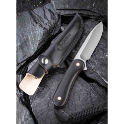 Couteau CIVIVI Elementum Lame Fixe Acier 10Cr15CoMoV Manche G10 Etui Cuir CIVC2104A - Livraison Gratuite