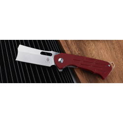 Couteau Kizer Quatch Red Lame Acier N690 Manche G10 IKBS Linerlock Clip KIV3574N2 - Livraison Gratuite