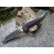 Couteau de Chasse Skinner Lame Acier 440 Manche Résine Etui Nylon Frost Cutlery FSW602SBR - Livraison Gratuite