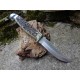 Couteau de Chasse Skinner Lame Acier 440 Manche Résine Etui Nylon Frost Cutlery FSW602SBR - Livraison Gratuite