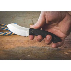 Couteau Skinner ABKT Tac Lame Acier 8Cr13MoV Manche G10 Etui Cuir AB1001 - Livraison Gratuite