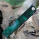 Couteau Higonokami Blue Paper Steel Jade Manche Métal Made Japan HIGOCJB - Livraison Gratuite