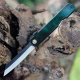 Couteau Higonokami Blue Paper Steel Jade Manche Métal Made Japan HIGOCJB - Livraison Gratuite