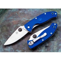 Couteau Spyderco Tenacious S35VN Lame Manche FRN Blue Linerlock Clip SC122PBL - Livraison Gratuite