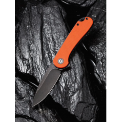 Couteau CIVIVI Elementum Orange Lame Acier D2 Black Manche G-10 IKBS Clip CIVC907Y- Livraison Gratuite