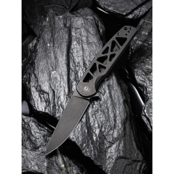 Couteau Civivi Perf Black Lame Acier Nitro-V Manche Acier Roulement IKBS Framelock Clip CIVC20006B - Livraison Gratuite