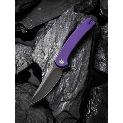 Couteau CIVIVI Mini Asticus Purple Lame Acier 10Cr15CoMoV Manche G10 IKBS Clip CIVC19026B4 - Livraison Gratuite