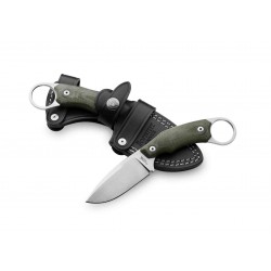 Couteau Karambit LionSteel H2 Lame Acier M390 Manche Green Micarta Etui Cuir Made Italy LSTH2CVG - Livraison Gratuite