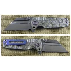 ATZ1820GBU02 Artisan Proponent Framelock Blue/Gold Titane S35VN Blade IKBS Nylon Case - Livraison Gratuite