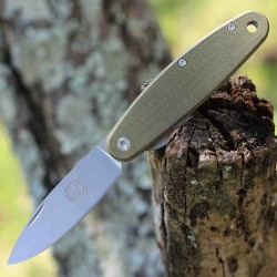 Couteau Esee Churp Green Lame Acier D2 Manche Micarta Linerlock Clip BRKC1 - Livraison Gratuite