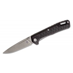 Couteau Gerber Zilch Black Lame Acier 7Cr17MoV Manche GRN Linerlock Clip G1878 - Livraison Gratuite