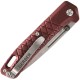 Couteau Gerber Zilch Red Lame Acier 7Cr17MoV Manche GRN Linerlock Clip G1882 - Livraison Gratuite