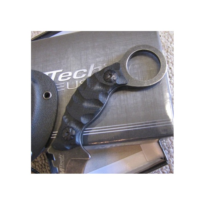 Couteau de Cou Karambit Mtech Lame Acier 440 Manche G-10 Etui Kydex MT2033 - Livraison Gratuite