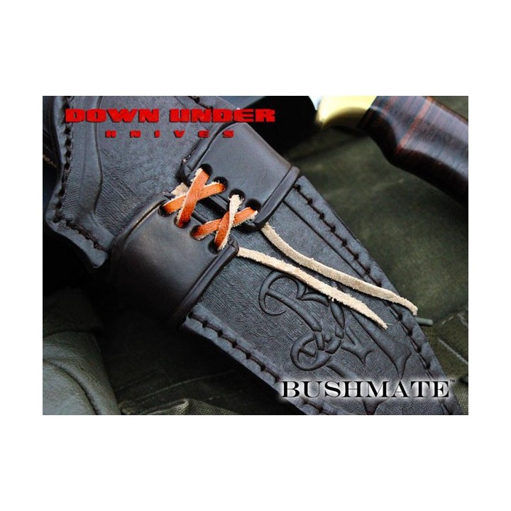 Couteau Bowie Down Under Knives Bushmate Acier 440C Manche Cuir Etui Cuir DUKBM - Livraison Gratuite