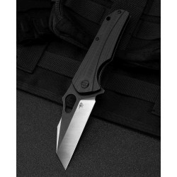 Couteau Bestech Operator Black Lame D2 Black/Satin Manche G10 Linerlock Clip BTKG36A - Livraison Gratuite