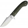 Couteau Bushcraft Komoran Green Lame Acier 7Cr17MoV Manche Micarta Etui Cuir KO026 - Livraison Gratuite