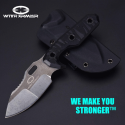 Couteau WithArmour Mammoth Lame Acier 440C Manche G10 Etui Kydex WAR034BK - Livraison Gratuite