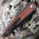 Couteau We Knife Smooth Sentinel Cuibourtia Lame Acier CPM-20CV Manche Titane/Bois IKBS Framelock WE200433 - Livraison Gratuite